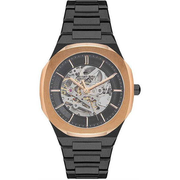 Beverly Hills Polo Club Erkek Klasik Kol Saati Siyah-Rose Gold Bp3134X.060