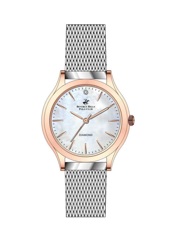 Beverly Hills Polo Club Kadın Klasik Kol Saati Gümüş-Rose Gold Bp3167C.520