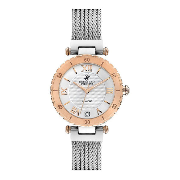 Beverly Hills Polo Club Kadın Klasik Kol Saati Gümüş-Rose Gold Bp3199X.530