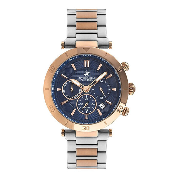 Beverly Hills Polo Club Erkek Klasik Kol Saati Gümüş-Rose Gold Bp3209X.590