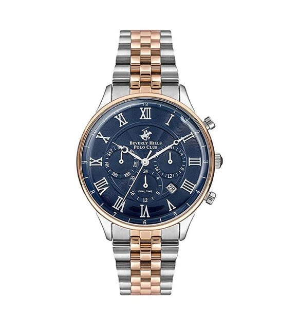 Beverly Hills Polo Club Erkek Klasik Kol Saati Gümüş-Rose Gold Bp3237X.590