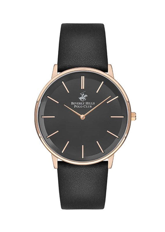 Beverly Hills Polo Club Erkek Klasik Kol Saati Rose Gold-Siyah Bp3245X.451