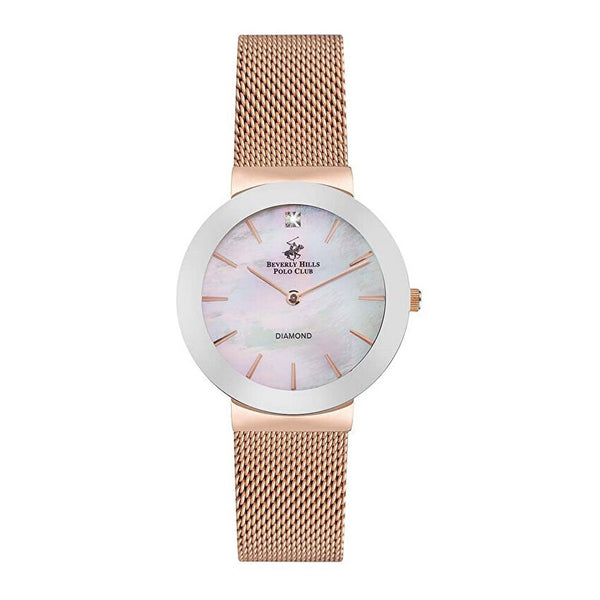 Beverly Hills Polo Club Kadın Klasik Kol Saati Rose Gold-Beyaz Bp3246X.420