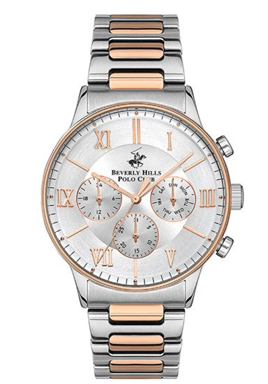 Beverly Hills Polo Club Erkek Klasik Kol Saati Gümüş-Rose Gold Bp3314X.530