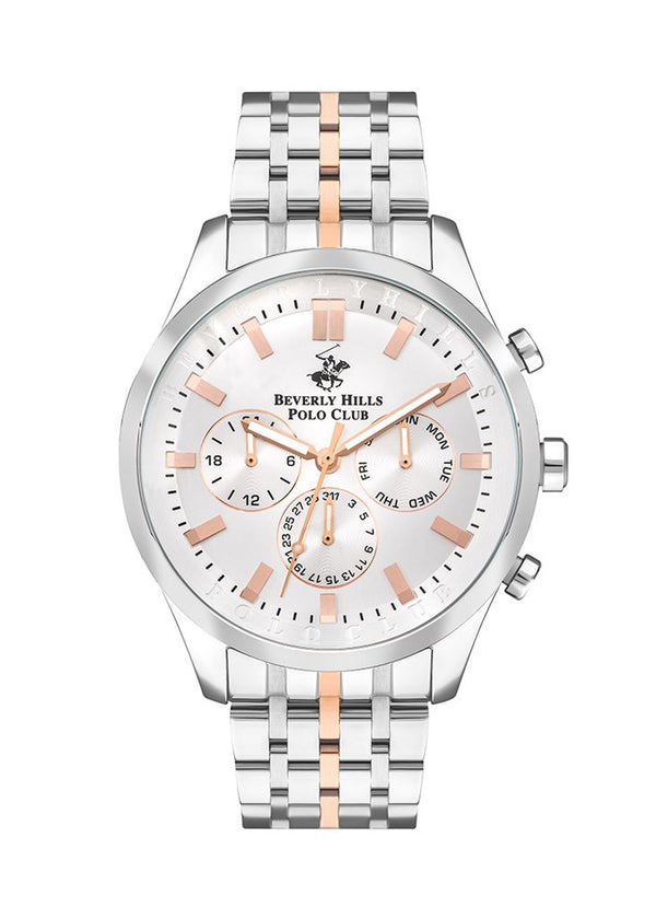 Beverly Hills Polo Club Erkek Spor Kol Saati Gümüş-Rose Gold Bp3397X.530