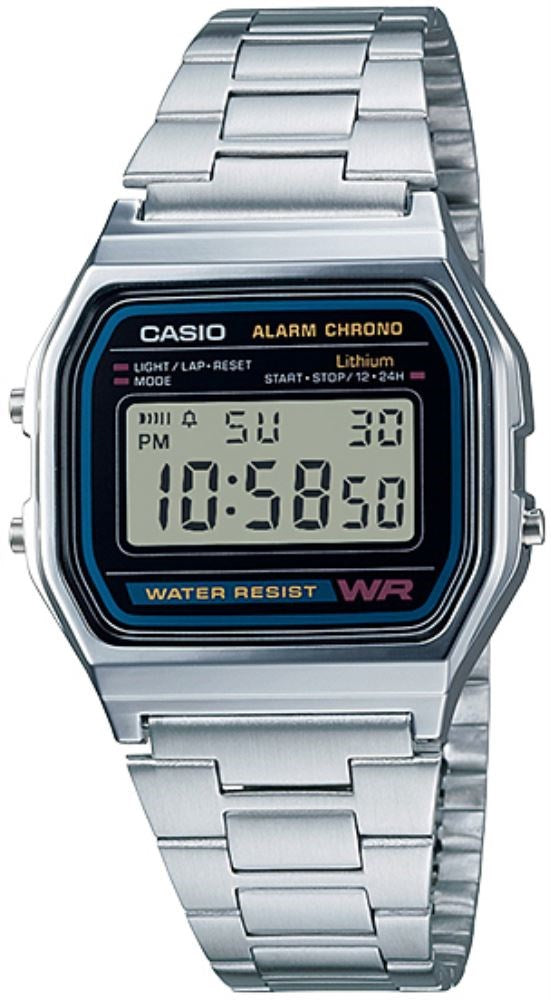 Casio Erkek Spor Kol Saati Gümüş A158Wa-1Df