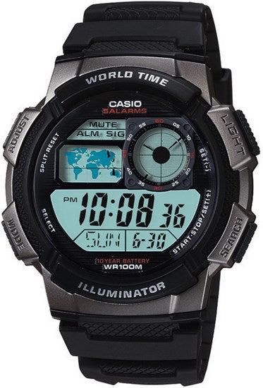 Casio Erkek Spor Kol Saati Siyah Ae-1000W-1Bvdf