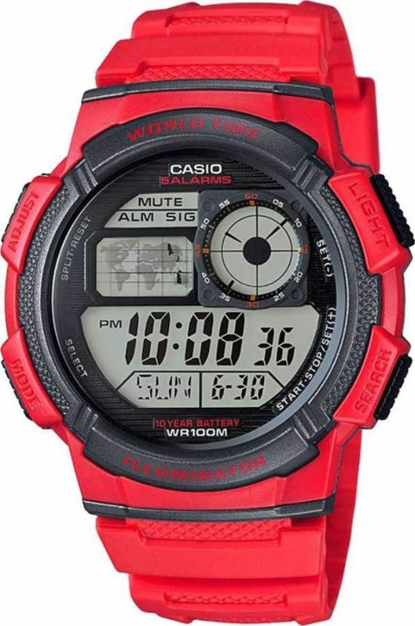 Casio Erkek Spor Kol Saati Kırmızı Ae-1000W-4Avdf