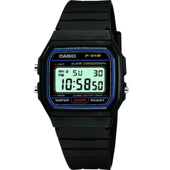 Casio Erkek Spor Kol Saati Siyah F-91W-1Dg