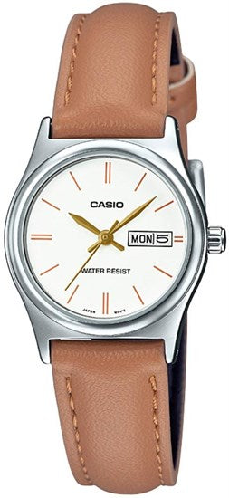 Casio Kadın Klasik Kol Saati Gümüş-Kahverengi Ltp-V006L-7B2Udf