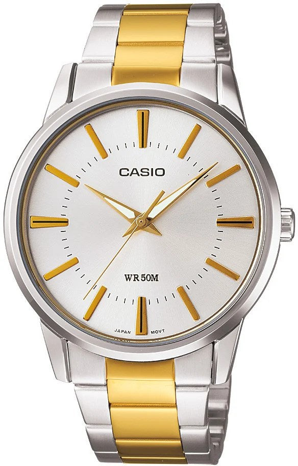 Casio Erkek Klasik Kol Saati Gümüş-Altın Mtp-1303Sg-7Avdf