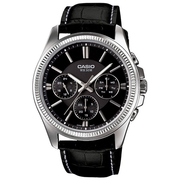 Casio Kadın Spor Kol Saati Gümüş-Siyah Mtp-1375L-1Avdf