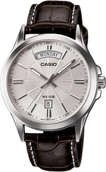 Casio Erkek Klasik Kol Saati Gümüş-Kahverengi Mtp-1381L-7Avdf