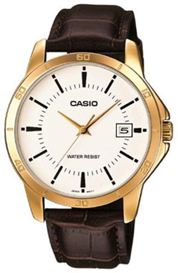 Casio Erkek Klasik Kol Saati Altın-Kahverengi Mtp-V004Gl-7Audf