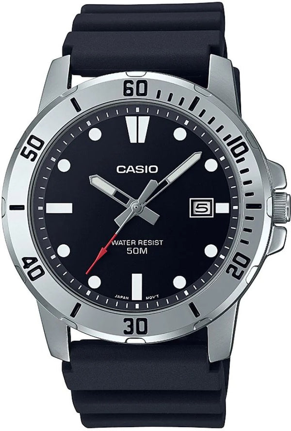 Casio Erkek Spor Kol Saati Gümüş-Siyah Mtp-Vd01-1Evudf