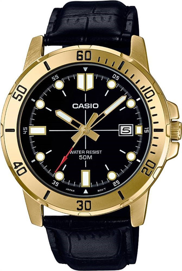 Casio Erkek Spor Kol Saati Altın-Siyah Mtp-Vd01Gl-1Evudf