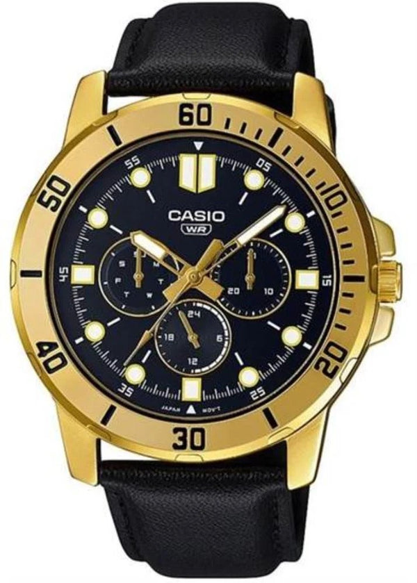 Casio Erkek Spor Kol Saati Altın-Siyah Mtp-Vd300Gl-1Eudf