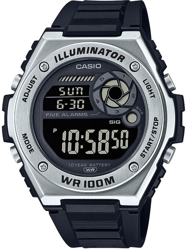 Casio Erkek Spor Kol Saati Gümüş-Siyah Mwd-100H-1Bvdf