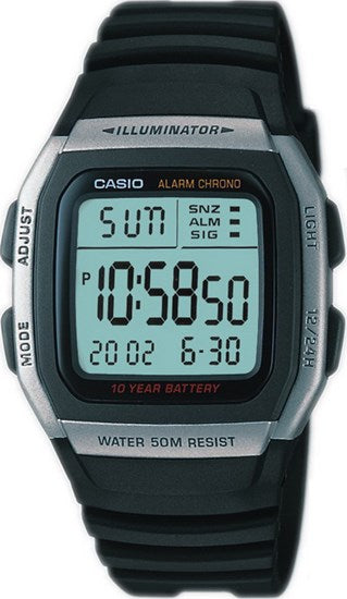 Casio Erkek Spor Kol Saati Siyah W-96H-1Avdf