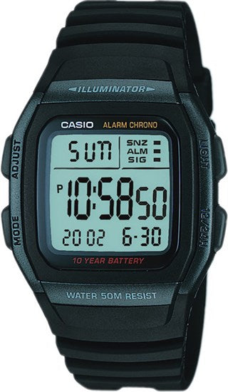 Casio Erkek Spor Kol Saati Siyah W-96H-1Bvdf