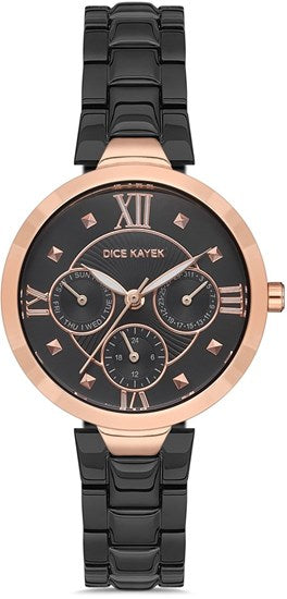 Dice Kayek Kadın Spor Kol Saati Rose Gold-Siyah Dk.1.Ag1275.06