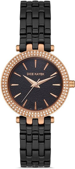 Dice Kayek Kadın Klasik Kol Saati Rose Gold-Siyah Dk.1.Ag1315.09