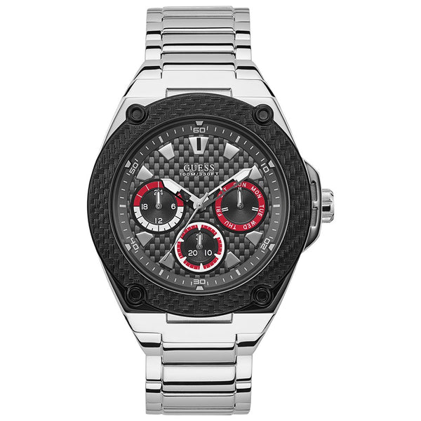 Guess Erkek Spor Kol Saati Siyah-Gümüş Guw1305G1