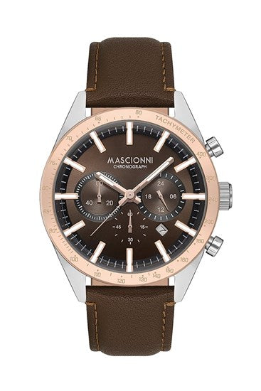 Mascionni Erkek Spor Kol Saati Rose Gold-Kahverengi M.1.1233L.04