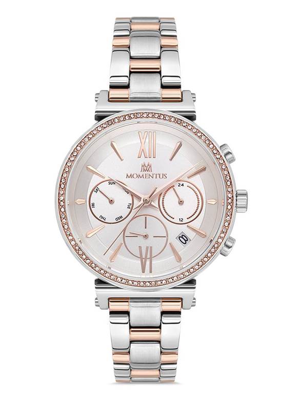 Momentus Kadın Spor Kol Saati Gümüş-Rose Gold Ss236T-02Sr