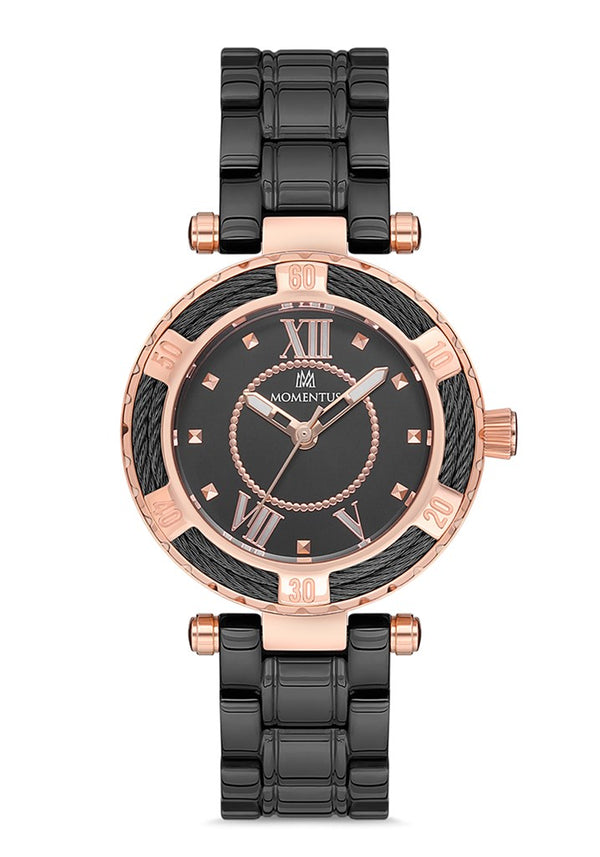 Momentus Kadın Spor Kol Saati Rose Gold-Siyah Ss237R-04Sr