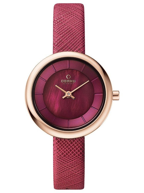 Obaku Kadın Klasik Kol Saati Rose Gold-Fuşya V146Lxvqrd