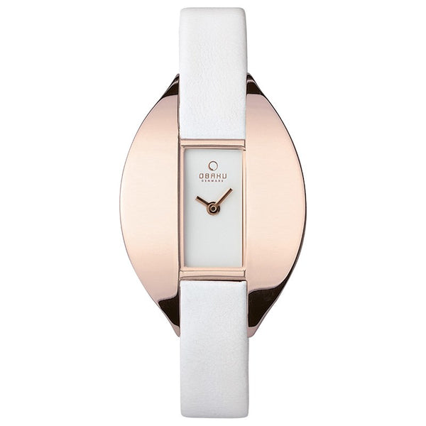 Obaku Kadın Klasik Kol Saati Rose Gold-Beyaz V155Lxvırw