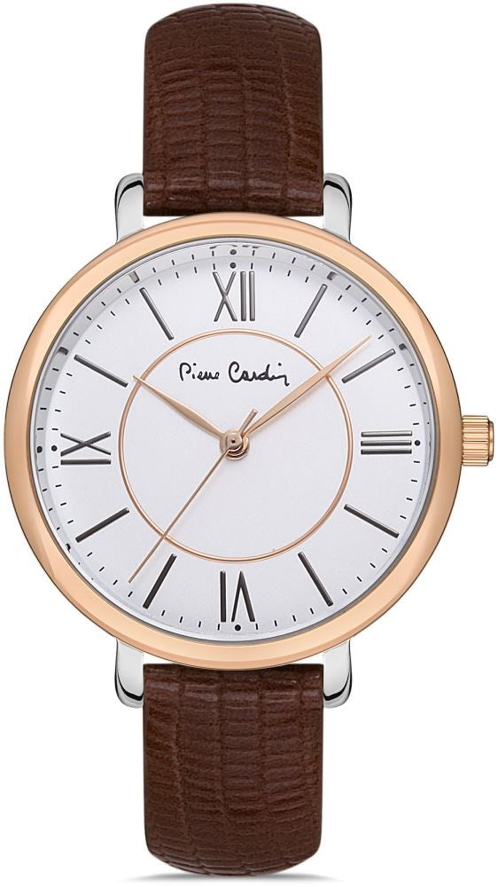 Pierre Cardin Kadın Klasik Kol Saati Rose Gold-Kahverengi 800102F09