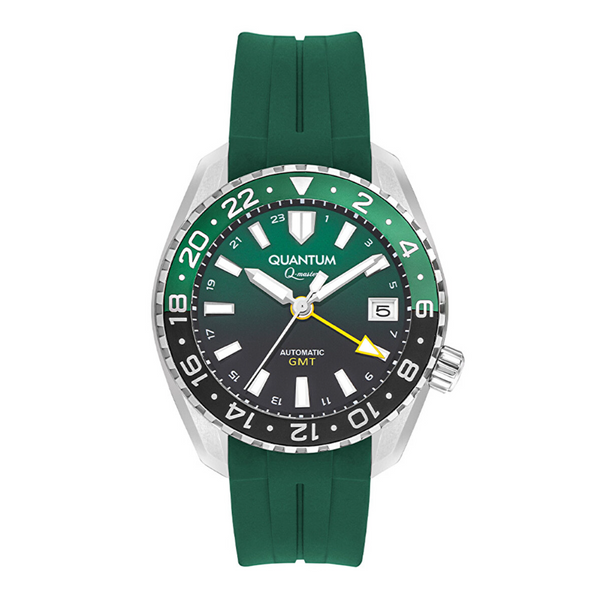 Quantum Erkek Spor Kol Saati Gümüş-Yeşil QMG1105.375
