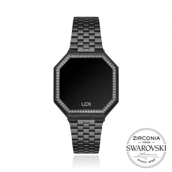 Upwatch Kadın Spor Kol Saati Siyah Edge Mını 33 Mm Swarovskı Zırconıa Matte Black