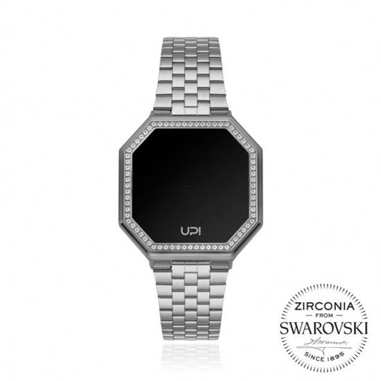 Upwatch Kadın Spor Kol Saati Gümüş Edge Mını Set Wıth Swarovskı® Zırconıa Sılver