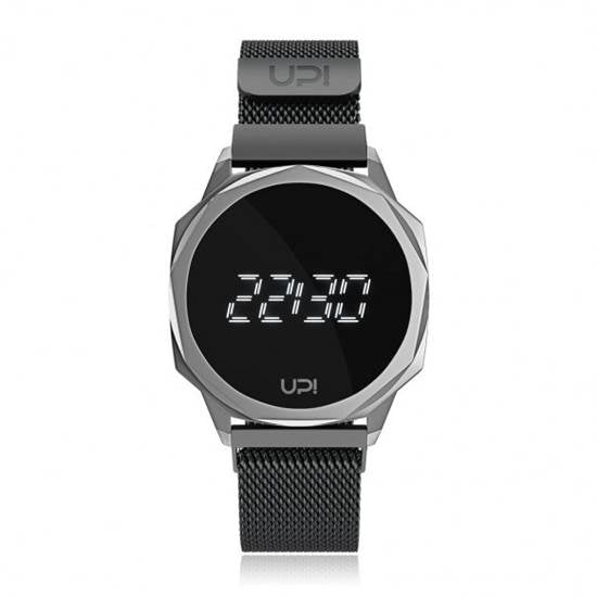 Upwatch Erkek Spor Kol Saati Füme Icon Sılver Black Loop Band