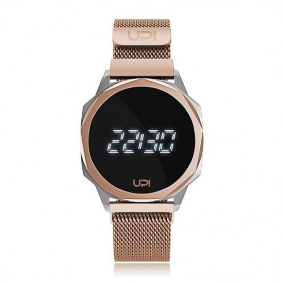 Upwatch Erkek Spor Kol Saati Gümüş-Rose Gold Icon Sılver Rose Loop Band