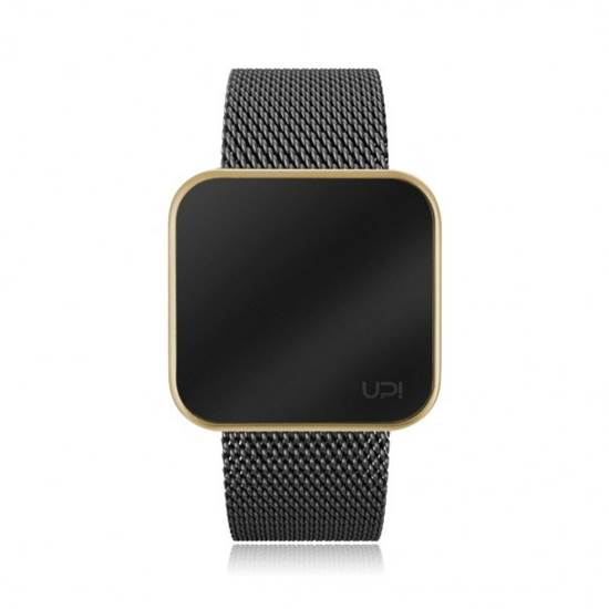 Upwatch Erkek Spor Kol Saati Altın-Siyah Touch Slım Steel Gold Black