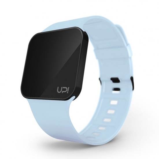 Upwatch Kadın Spor Kol Saati Mavi Upgrade Matte Black And Baby Blue Strap