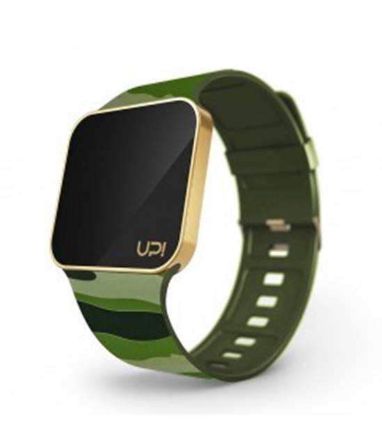 Upwatch Kadın Spor Kol Saati Altın Upgrade Matte Gold And Camouflage Green Strap